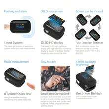 Fingertip Pulse Oximeter, For Monitoring Heart Rate And Blood Oxygen Saturation, CE And FDA Certified - Black - View 4