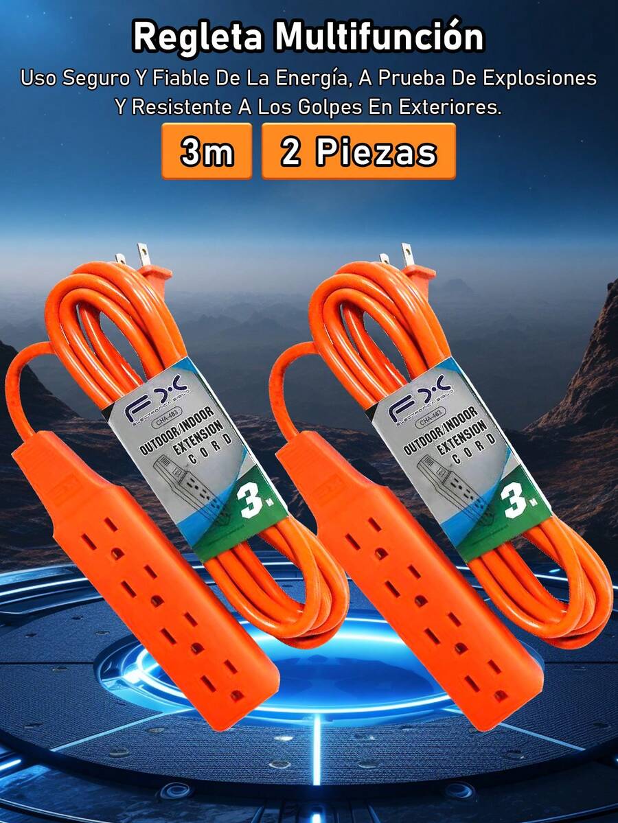 Extension Cords - 3 Metros--2 Piezas - View 1