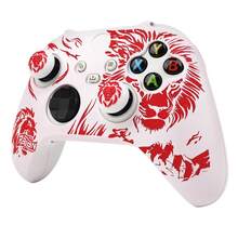 RALAN Lion Design Controller Skin With 2 Thumb Grips Compatible With Xbox Series X/S Wireless Controller , Anti-Slip Silicone Controller Cover Protector Case - Multicolor - View 15