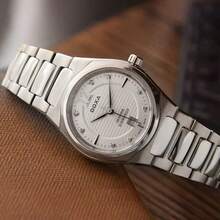 DOXA Ladies' Quartz Watch - Stainless Steel Case, Silver Diamond Dial - Business Elegance Timepiece(Model D191SSV)