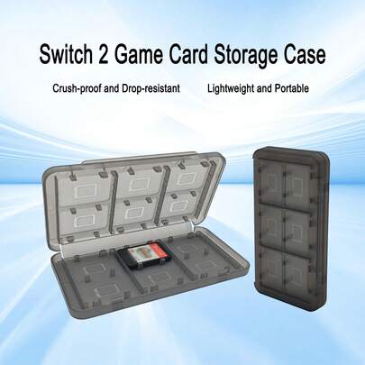 2 Game Card Storage Case, Multi-Slot Design, Silicone Anti-Slip Interior, Protective Game Card Holder