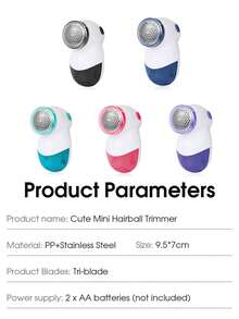 迷你便携式电动织物除毛器，织物剃毛器，衣物除毛器，毛球修剪器，毛衣剃毛器，适用于衣物、床上用品、家具、地毯、沙发、清洁用品 - 需要 2 节 AA 电池（不包含在内） - 彩色 - 查看 9