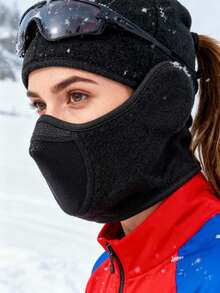 半脸面罩，带保暖衬里，男女通用，滑雪，户外，徒步旅行，冬季