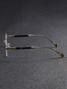 Męskie okulary retro z metalową oprawką, bez oprawek, eleganckie, idealne do codziennego dojazdu do pracy, do noszenia na co dzień, do fotografii, na wakacje na świeżym powietrzu, a także jako prezent na powrót do szkoły, idealne na Halloween, Boże Narodzenie, Wielkanoc, Walentynki, Dzień Niepodległości, Święto Dziękczynienia i Nowy Rok - Wielokolorowe - Zobacz 3