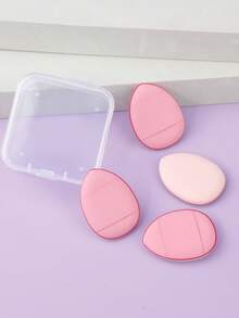 4个迷你指套粉扑粉底液小气垫散粉海绵面部遮瑕BB霜化妆工具 - 彩色 - 查看 10