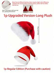 Elegante cappello natalizio imbottito per adulti - orecchie lunghe e appuntite morbide e decorazione soffice, cappello da Babbo Natale rosso e bianco, adatto per servizi fotografici natalizi, feste di Natale, Capodanno - abbigliamento natalizio comodo e durevole (lavare a mano) - perfetto per coppie, coordinati di famiglia, feste natalizie e celebrazioni - ideale per eventi di Natale e Capodanno con cappello rosso/bianco, cappello da Babbo Natale