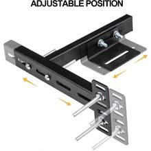 2 PCS Adjustable Headboards Bed Base, Universal Metal Headboard Brackets Kit Mounting Bed Frame And Wall, Black Adjustable Headboard Bracket Compatible With Most Beds - màu đen - Xem 4