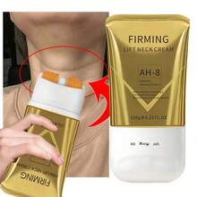 紧致颈霜，颈部紧致滚轮，保湿，紧致乳液化妆品，老化皮肤护肤霜 - 金色 - 查看 3