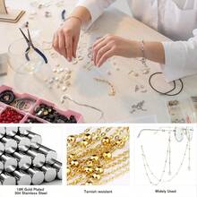 100/500cm Flat O-Shape Beaded Chain, 3.2mm Copper-Tone Twisted Design, Fashionable DIY Jewelry Making Accessory - Multicolor - View 2