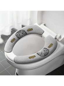 浴室马桶座垫 - 马桶座垫套防滑软垫马桶座圈加热器，柔软，舒适，可清洗，易于安装，可重复使用马桶盖套
