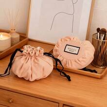 Gucci Bolsa de cosméticos con cordón de satén antiguo, textura sedosa de satén, portátil - Rosa - Ver 1
