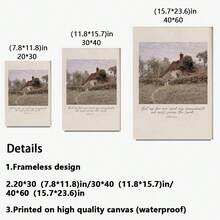 Set Of 6 Vintage Christian Wall Art Prints, Inspirational Bible Verse Scripture Canvas Posters, Faith Quote Religious Wall Decor Artwork, Rustic Cottagecore Aesthetic Gallery Set For Living Room Decor, Bedroom Decor, Home Decor, Wall Decor, Spiritual House Decoration, Elegant Room Decor Gift Idea - Multicolor - View 9