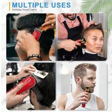 LARGNER LARGNER 4 In1 RED Hair Cutting Grooming Kit Professional Hair Clippers And Shaver Set Cordless Beard Trimming For Men, Rechargeable Barber Clippers Set Men Electric Foil Shaver Suitable For Christmas Gift,Halloween New Year's Christmas Gifts