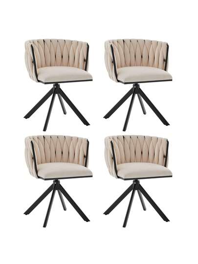 Fluwelen Seats Heavy Metal Frame, 180 Degree Swivel Function, Back, Zachte Luxurious Flexible Between Living Room, Budol Creative Workspace (Set Of 2) view 6