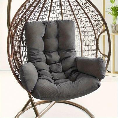 1件套多功能摇椅坐垫，适用于椅子、吊篮和躺椅。座垫蛋形吊床底座枕头，悬挂式吊篮休息，悬挂式座椅舒适，蛋形枕头，吊床底座坐垫，现代枕头风格，蛋形设计，耐用缝线