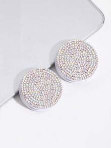 1pc Sparkling Rhinestone Mobile Phone Bracket, Creative Retractable Folding Slouchy Phone Holder Sticker Compatible With IPhone, Android Phone, Gift For Birthday, Family, Friends Push-Pull Phone Grip, Phone Accessories