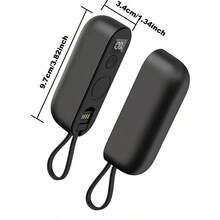 冬季 USB 可充电磁力分离暖手宝，二合一迷你便携式，阻燃材质，显示电池电量和档位，单机配备 3000mAh 可充电电池，超长续航 - 綠色 - 查看 3