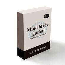 HEART BRIDGE 1 Set Of "Fun Brainwave" Card Game, Super Fun Card Game, Tabletop Game, Party Game, Excellent Gift Choice, Halloween/Valentine's Day/Christmas Gift, Suitable For Game Nights, Friends Gatherings And Family Reunions | Contains 55 Cards | - White - View 4