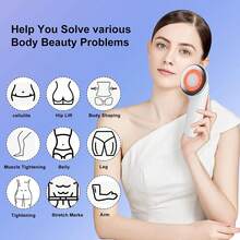 Blekrasi Moldeador corporal, masajeador inalámbrico de mano, máquina multifunción portátil: para abdomen, cintura, brazos, piernas y glúteos, herramientas para el hogar para mujeres. - Negro - Ver 7