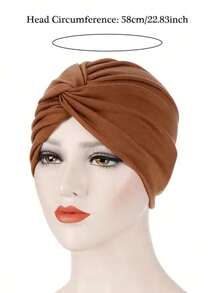 Gorros de Hijab Cruzados para Mujeres, Tela Elástica, Turbante Instantáneo Musulmán, Gorro Listo para Usar, Gorros de Quimioterapia - apuesta - Ver 7