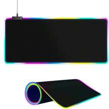 Large RGB Gaming Mouse Pad -15 Light Modes Touch Control Extended Soft Computer Keyboard Mat Non-Slip Rubber Base For Gamer Esports Pros 315X118
