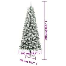 vidaXL Albero Natale Artificiale Incernierato con Neve Fioccata 240 cm