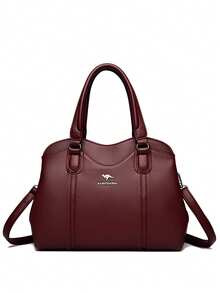 Genuine Soft Pu Leather Handbags For Women Vintage Shoulder Tote Bag Luxury Designer Ladies Large Capacity Purse Bags