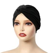 Gorros de Hijab Musulmán para Mujeres de Color Sólido Envoltura de Cabeza Turbante Indio Gorro Moda Accesorios de Ropa Islámica - Heise - Ver 2