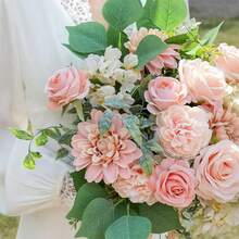 Artificial Rose Box Faux Roses Real Touch Fake Flowers For Home Floral Arrangements Valentines Day Table Centerpiece - 粉色 - 查看 3