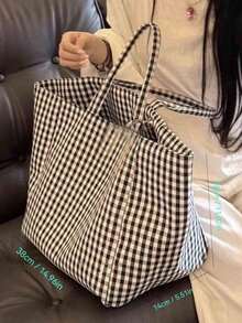 2026 New Leopard Print Canvas Tote Bag, High-End Casual Commuter Shoulder Bag With Large Capacity For Women