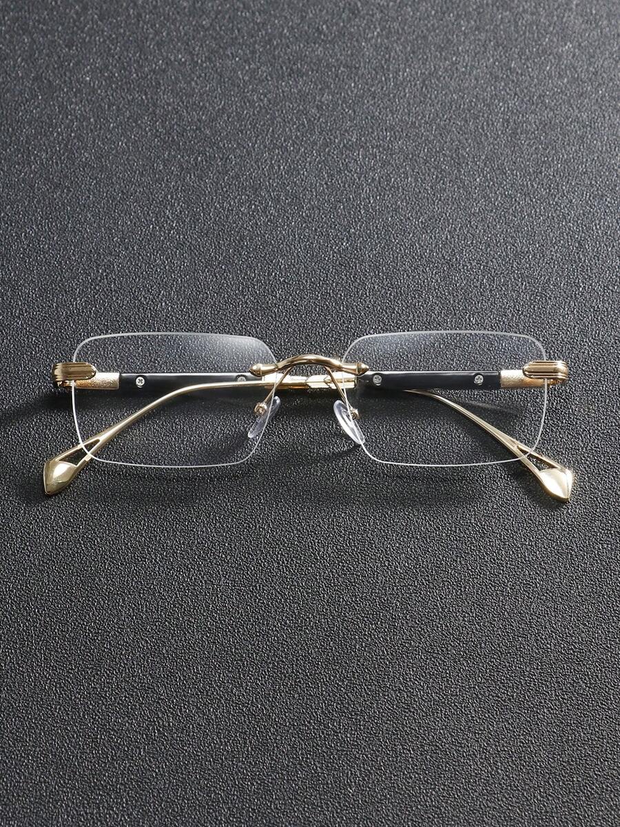 Męskie okulary retro z metalową oprawką, bez oprawek, eleganckie, idealne do codziennego dojazdu do pracy, do noszenia na co dzień, do fotografii, na wakacje na świeżym powietrzu, a także jako prezent na powrót do szkoły, idealne na Halloween, Boże Narodzenie, Wielkanoc, Walentynki, Dzień Niepodległości, Święto Dziękczynienia i Nowy Rok - Wielokolorowe - Zobacz 1