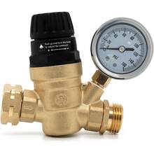 RV Pressure Regulator With Gauge 45-160 PSI With Tool-Free Handle & 3/4" NH Thread For Camper - 1 - View 8