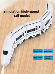 Train télécommandé programmable réversible pour enfants avec évitement d'obstacles, lumières clignotantes, convient aux garçons et filles de 3 à 9 ans, cadeau parfait pour l'anniversaire - Multicolore - Voir 3