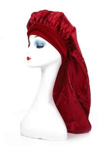 Women's Sleep Cap, Satin Soft Elastic Band Silk Sleep Cap, Long Barrel Hair Care Sleep Cap Pullover Cap, Bow Tie Design, Multi-Color Optional And Adjustable, Essential For Long Hair Maintenance - Multicolor - View 12