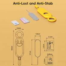 SIM Card Removal Pin Sim Card Tray Pin Removal Tool Ejector Pin Anti-Lost Sim Card Protector