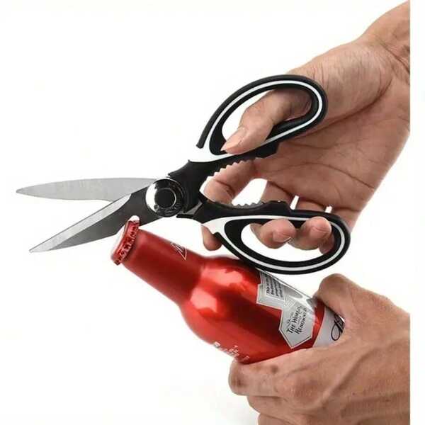 Tijeras de cocina multiusos resistentes, juego de utensilios de cocina de acero inoxidable, tijeras para carne y aves, herramientas de uso general, regalo para el hogar, con funda protectora, aptas para lavavajillas.