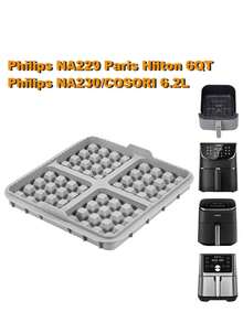 1 pieza Molde de silicona para gofres, Forro reutilizable antiadherente para freidora de aire, Adecuado para accesorios de freidora de aire NA229, NA230 - Multicolor - Ver 3