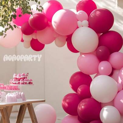 Pink Peach DIY Arch Latex Balloon Set, Suitable For Birthday Party, Wedding, Bridal Gift, Anniversary, Carnival, New Year, Valentine's Day, Home Party, Room Decor, Party Decoration, Birthday Balloon Decor, Photography Props. Applicable For Birthday, Anniversary, Christening, Party, Garden Decor, Yard Decor, All Seasons