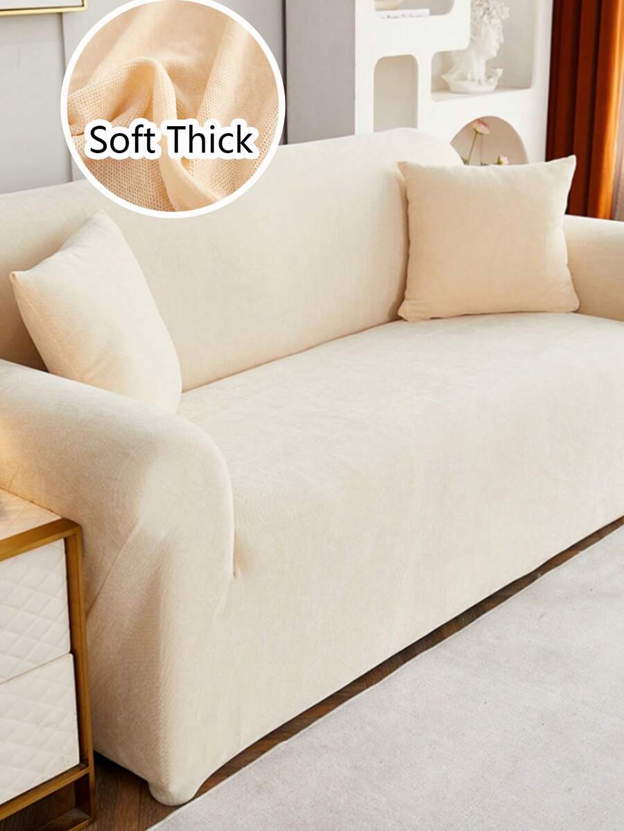 1 husă de canapea groasă din chenilă, protector de canapea de lux la modă, husă de canapea decorativă antiderapantă, antipraf și antizgârieturi, potrivită pentru toate anotimpurile, dormitor, sufragerie, studiu, birou