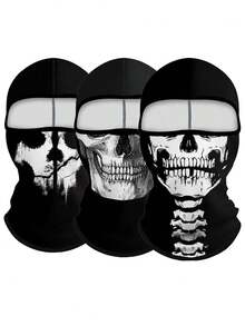 1 件男女通用秋冬弹力吸湿排汗摩托车骑行拉法帽颈套，适合户外活动、派对和角色扮演