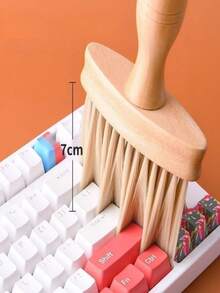 Dust Cleaning Tool, Crevice Brush For Cleaning Windows, Window Sills, Dust Removal, Household & Car Use - Light Brown - View 4