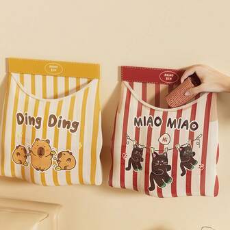 1pc Sock Storage Bag, Multifunctional Kitchen Storage Net Bag With Hook And Loop, Wall-Mounted Large Capacity Storage Pouch