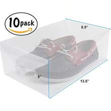 Greenco Clear Foldable Shoe Storage Boxes10 Pack - Clear - View 2