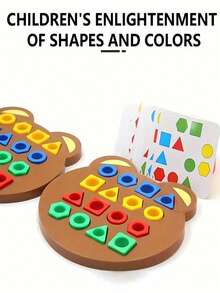 Plastic Shape Matching Game Color Sensory Toy, Geometric Shape Quick Matching Board Puzzle, Color & Shapes Party Puzzle Game Toy, Adult Plastic Press Relief Desktop Toy, Christmas Gift - Multicolor - View 8