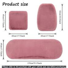 1pc Universal Car Seat Cushion, Plush Car Seat Pad, Comfortable Warm Backrest, Warm Car Seat Cover Pad, Suitable For All Seasons - Cushion - View 12