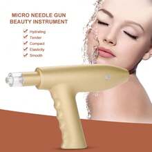 Nuevo medidor de belleza Nano Needleless Hydrafacial Gun nuevo medidor belleza nano needleless hydrafacial gun dispositivo estetica sin agujas tecnologia microdifusion tratamiento facial hidratacion profunda limpieza poros promocion rejuvenecimiento salon spa uso profesional y domicilio guia incluida garantia calidad envio rapido - Dorado - Ver 8