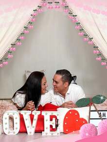 2 sets de decoración de corona de flores de cerezo rosa, decoración de cumpleaños de flores de cerezo con bolas de peluche, guirnalda colgante DIY, decoración de pared para dormitorio, decoración de fiesta y pared para vacaciones - Rosa - Ver 6