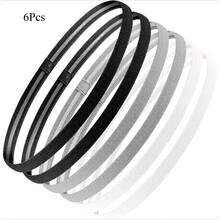 6 peças faixas de cabelo elásticas finas esportivas para mulheres e homens, faixas de suor esportivas para corrida, ioga e treino [absorventes de suor e leves] acessórios de cabelo cachecol de inverno bandanas femininas