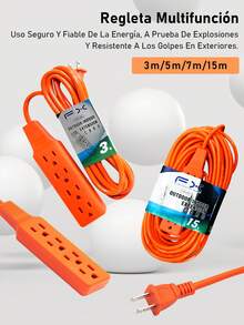 EXTENSION MULTICONTACTO REGLETA 4 ENCHUFES - Tipo de Enchufe A USA (110-127V) - Ver 4