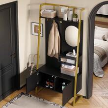 Hall Trees - Black + MDF - View 3